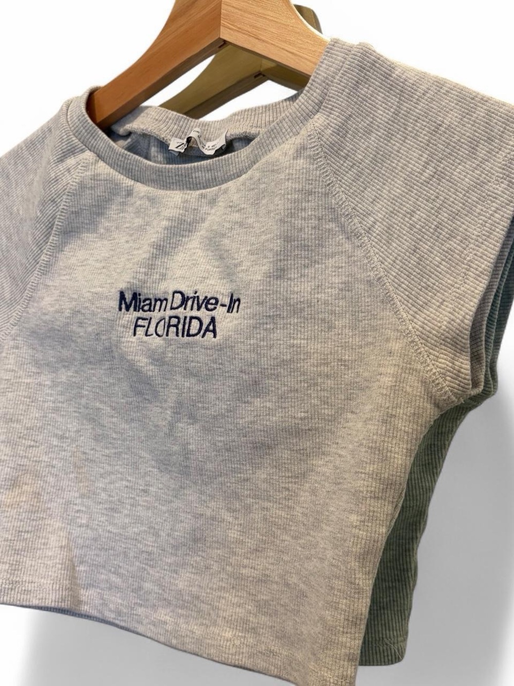 Zara 'Miami Drive-In FLORIDA Crop Top Small - Picture 4 of 6